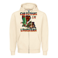 Sandshell christmas in louisiana Zipper Hoodie - CowGirlArtShop