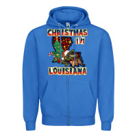 True Royal christmas in louisiana Zipper Hoodie - CowGirlArtShop
