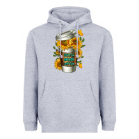 Heather Grey Mama Needs Coffee Cup Heavyweight Hoodie - FaDigitalArtStudio