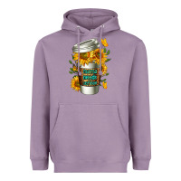 Lavender Mama Needs Coffee Cup Heavyweight Hoodie - FaDigitalArtStudio