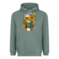 Sage Mama Needs Coffee Cup Heavyweight Hoodie - FaDigitalArtStudio