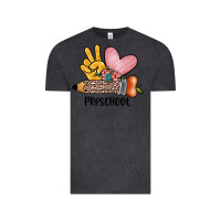 Vintage Black peace love preschool Vintage Tee - JahusDesignShop