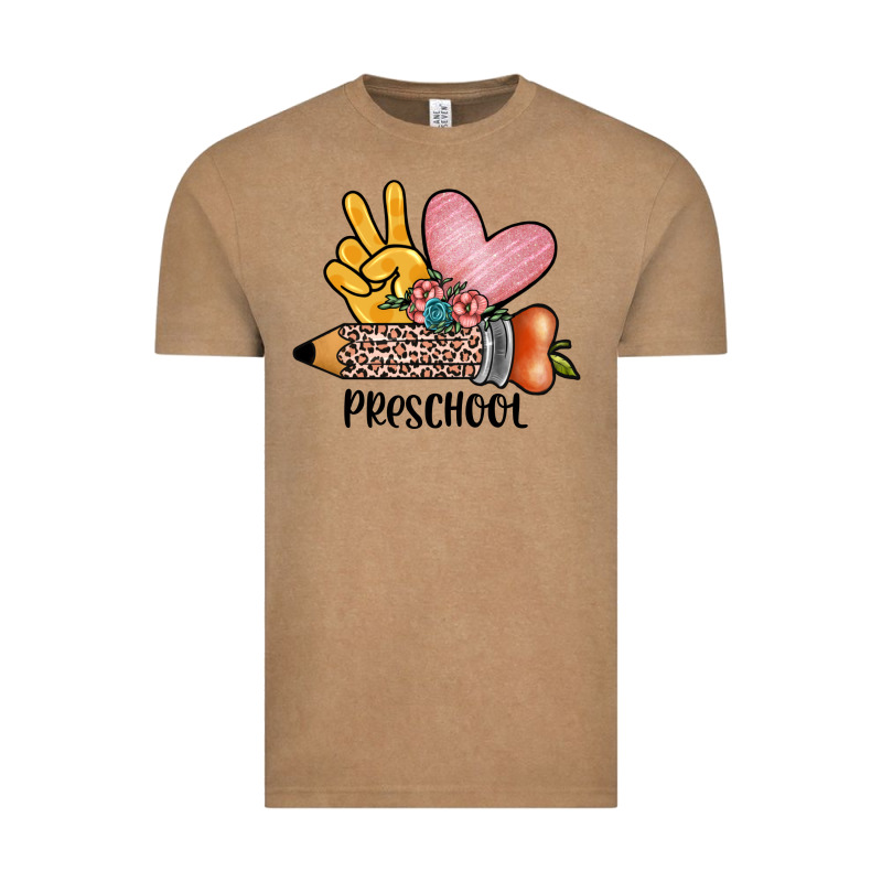 Peace Love Preschool Vintage Tee by JahusDesignShop | Teevron
