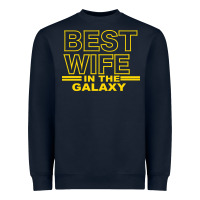 Navy BEST WIFE IN THE GALAXY Heavyweight Sweatshirt - Bettercallsaul