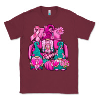 Burgundy Breast Cancer Gnomies Truck Classic Tee - BundleAndBundleShop