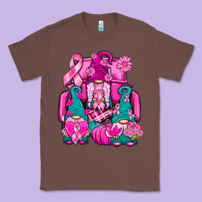 Breast Cancer Gnomies Truck Classic Tee Designed By Bundleandbundleshop
