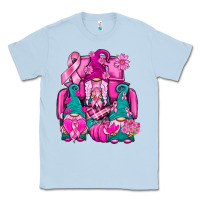 Dusty Blue Breast Cancer Gnomies Truck Classic Tee - BundleAndBundleShop