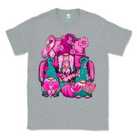 Heather Grey Breast Cancer Gnomies Truck Classic Tee - BundleAndBundleShop