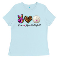 Peace Love Volleyball Ladies Tee | Teevron