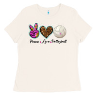 Bone peace love volleyball Ladies Tee - BarkalooDesign