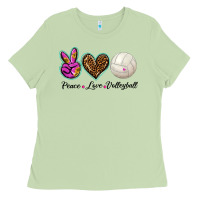 Matcha peace love volleyball Ladies Tee - BarkalooDesign