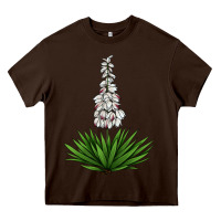 Chocolate Brown Yucca Flower IIIustrations Heavy Core Tee - LillyAllenDesigns