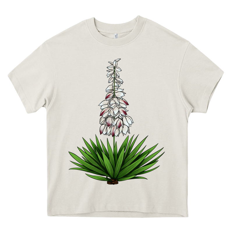 Yucca Flower Iiiustrations Heavy Core Tee by LillyAllenDesigns | Teevron