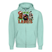 Seafoam all the jingle ladies Zipper Hoodie - CowGirlArtShop