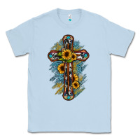 Dusty Blue cross Classic Tee - JahusDesignShop