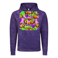 Cloud Purple Mardi Gras king cake seamless pattern Vintage Hoodie - BundleAndBundleShop