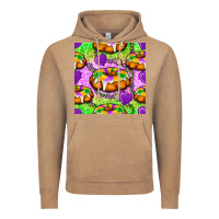 Vintage Coffee Mardi Gras king cake seamless pattern Vintage Hoodie - BundleAndBundleShop