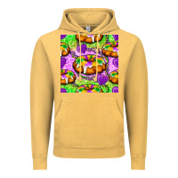 Vintage Mustard Mardi Gras king cake seamless pattern Vintage Hoodie - BundleAndBundleShop