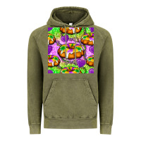 Vintage Olive Mardi Gras king cake seamless pattern Vintage Hoodie - BundleAndBundleShop