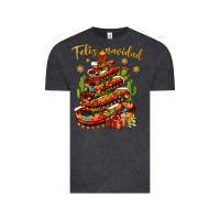 Vintage Black Christmas Feliz Navidad Vintage Tee - BundleAndBundleShop