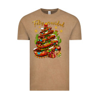 Vintage Coffee Christmas Feliz Navidad Vintage Tee - BundleAndBundleShop