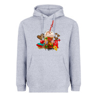 Heather Grey teacher frappe coffee Heavyweight Hoodie - FaDigitalArtStudio