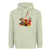 Matcha teacher frappe coffee Heavyweight Hoodie - FaDigitalArtStudio