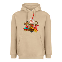 Mushroom teacher frappe coffee Heavyweight Hoodie - FaDigitalArtStudio