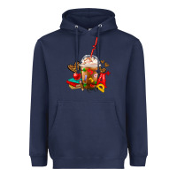 Navy teacher frappe coffee Heavyweight Hoodie - FaDigitalArtStudio