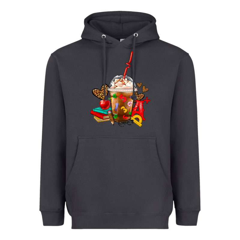 Teacher Frappe Coffee Heavyweight Hoodie by FaDigitalArtStudio | Teevron