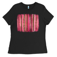 Black valentines day leopard glitter brushstroke Ladies Tee - Jasminsmagicworld