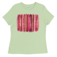 Matcha valentines day leopard glitter brushstroke Ladies Tee - Jasminsmagicworld