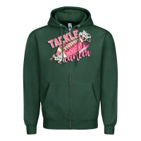 Sports Green tackle cancer Zipper Hoodie - CowGirlArtShop