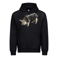 Black poland china pig Urban Hoodie - LillyAllenDesigns