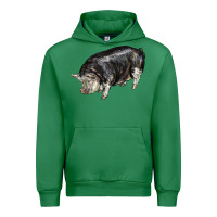Emerald poland china pig Urban Hoodie - LillyAllenDesigns