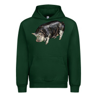 Forest Green poland china pig Urban Hoodie - LillyAllenDesigns