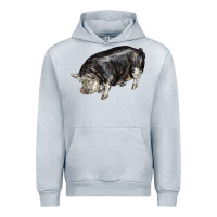 Heather Grey poland china pig Urban Hoodie - LillyAllenDesigns