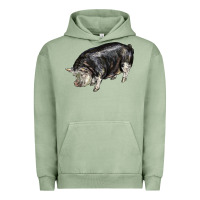 Pigment Oil Green poland china pig Urban Hoodie - LillyAllenDesigns