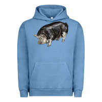 Pigment Pebble Blue poland china pig Urban Hoodie - LillyAllenDesigns
