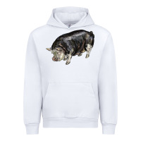 White poland china pig Urban Hoodie - LillyAllenDesigns