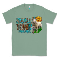 Sage Small Town Mama With Sheeps Classic Tee - BundleAndBundleShop