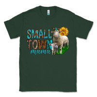 Sports Green Small Town Mama With Sheeps Classic Tee - BundleAndBundleShop