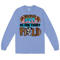 Colony Blue my heart is on that field football Long Sleeve Tee - RanaPortraitStore