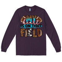 Plum my heart is on that field football Long Sleeve Tee - RanaPortraitStore