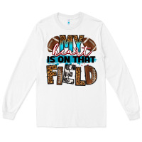 White my heart is on that field football Long Sleeve Tee - RanaPortraitStore