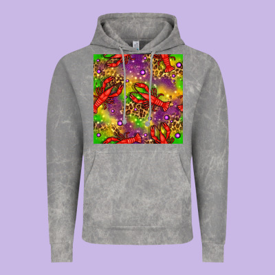 Mardi Gras Lobster Seamless Pattern Vintage Hoodie Designed By Bundleandbundleshop