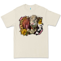 Bone hereford bull western background Premium Tee - LillyAllenDesigns