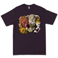Plum hereford bull western background Premium Tee - LillyAllenDesigns