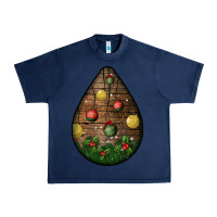 Navy christmas  teardrop Urban Heavy Tee - BundleAndBundleShop