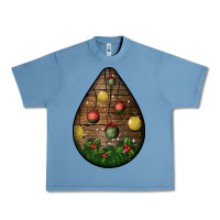 Pebble Blue christmas  teardrop Urban Heavy Tee - BundleAndBundleShop